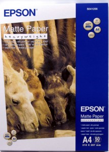 C13S041261 EPSON Matte Paper-Heavyweight бумага A3, 167 г/м2, 50 листов