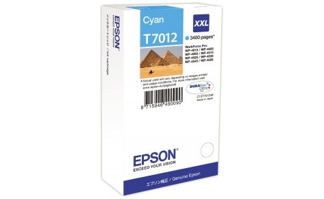 C13T70124010 Epson картридж (Cyan для WP-4000/5000 series,XL 3.4k (голубой))